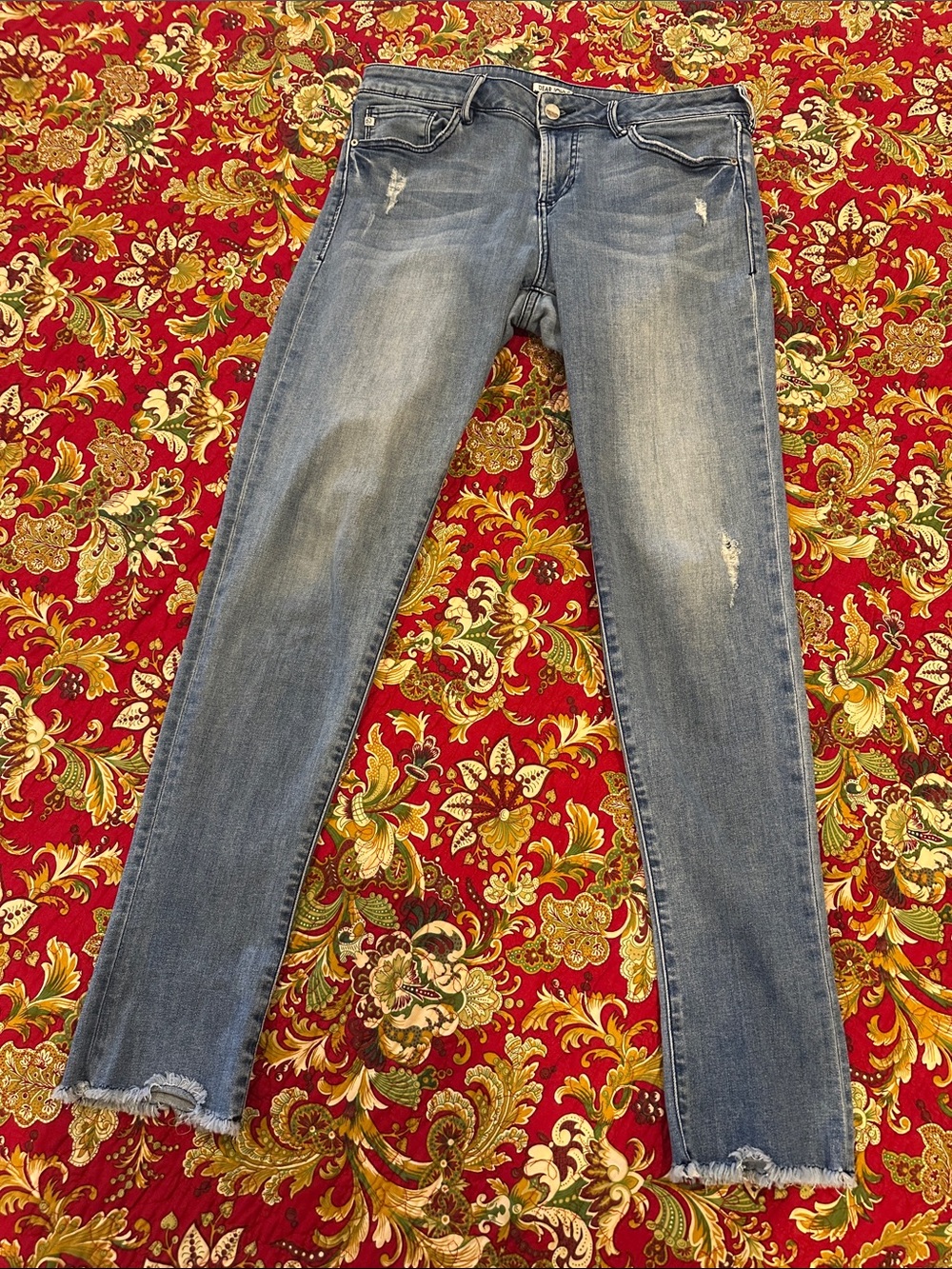 Dear John Light Wash Distressed Skinny Jeans
